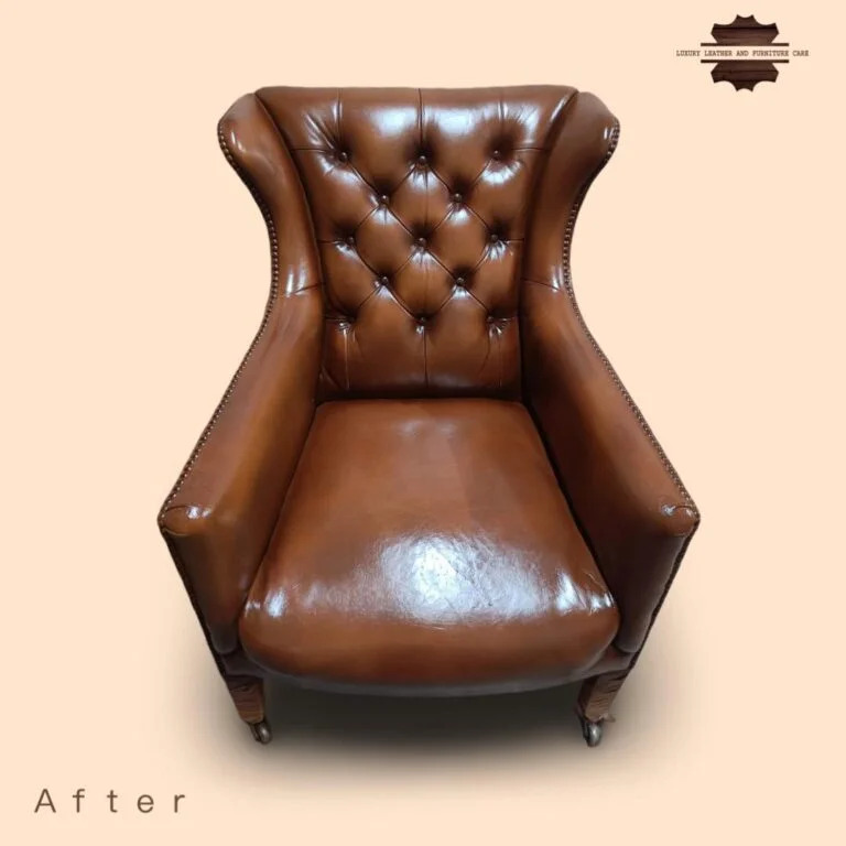 After: Leather Sofa Recoloring Service