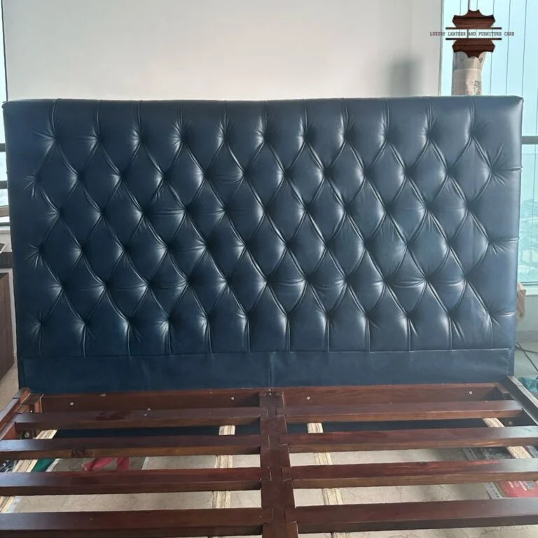 After: Bed Head Leather Stain Removal and Restoration