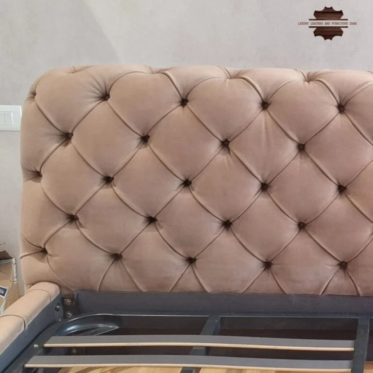 After: Nubuck Leather Bed Head Stain Removal