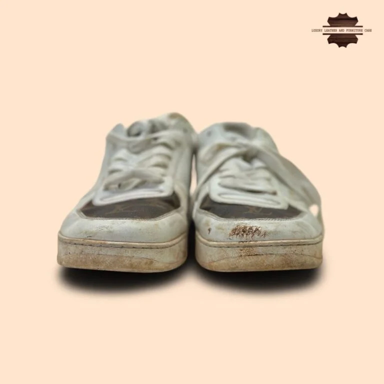 Before: Shoes Cleaning : Gucci Sneakers Cleaning and Color Restoration