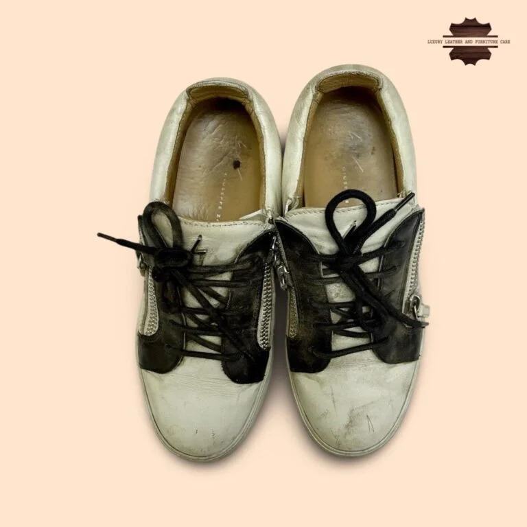 Before: Shoes Cleaning : Zanotti Sneakers Cleaning and Color Restoration
