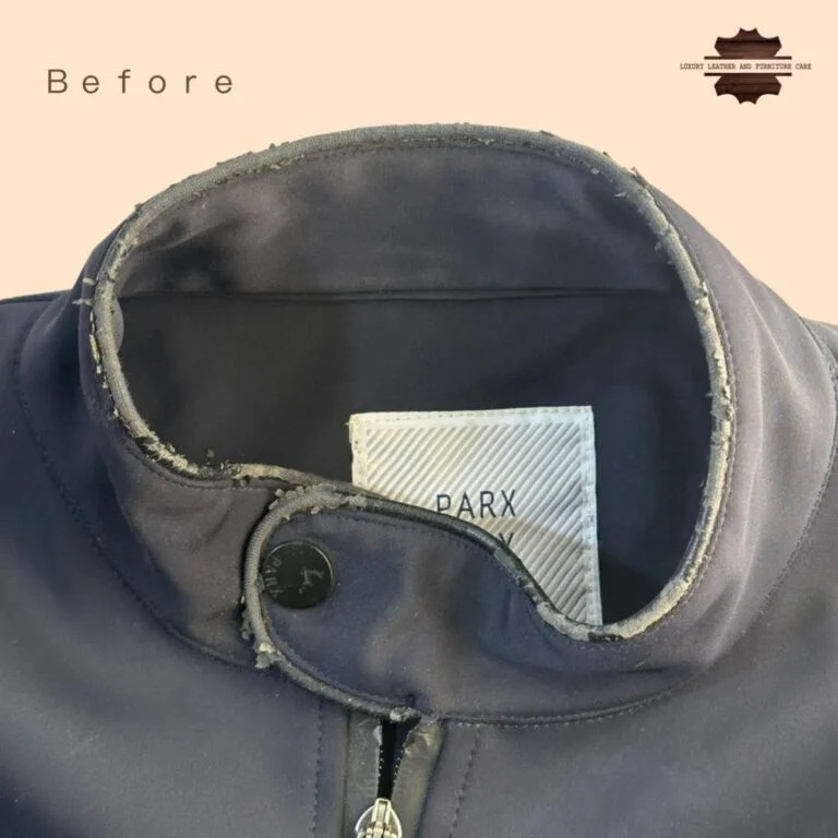 Before: Leather Jacket Repair