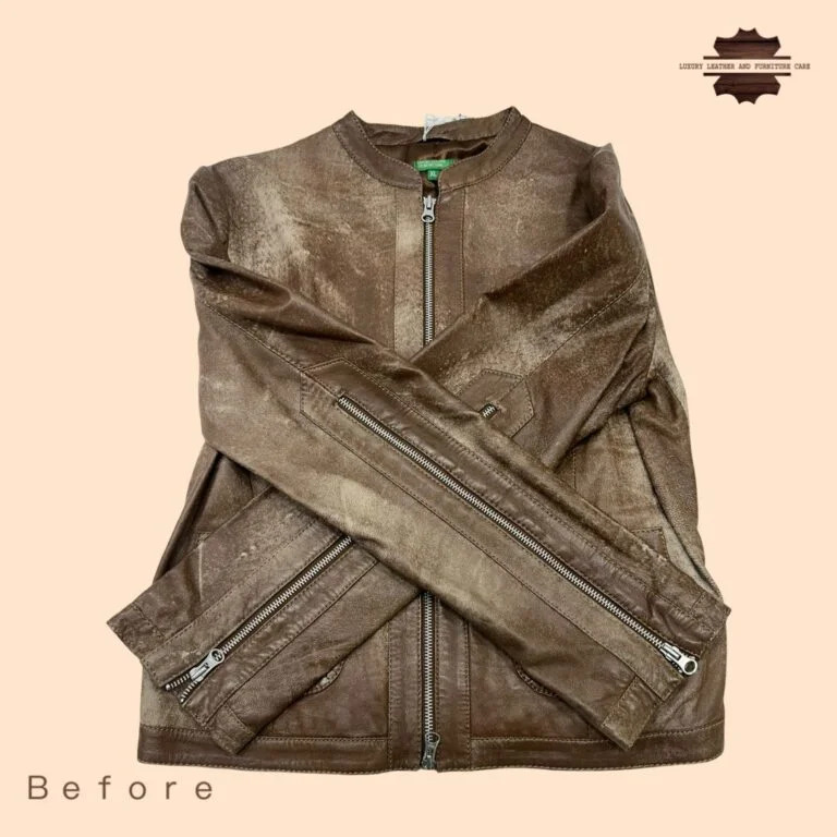 Before: Leather Jacket Color Restoration