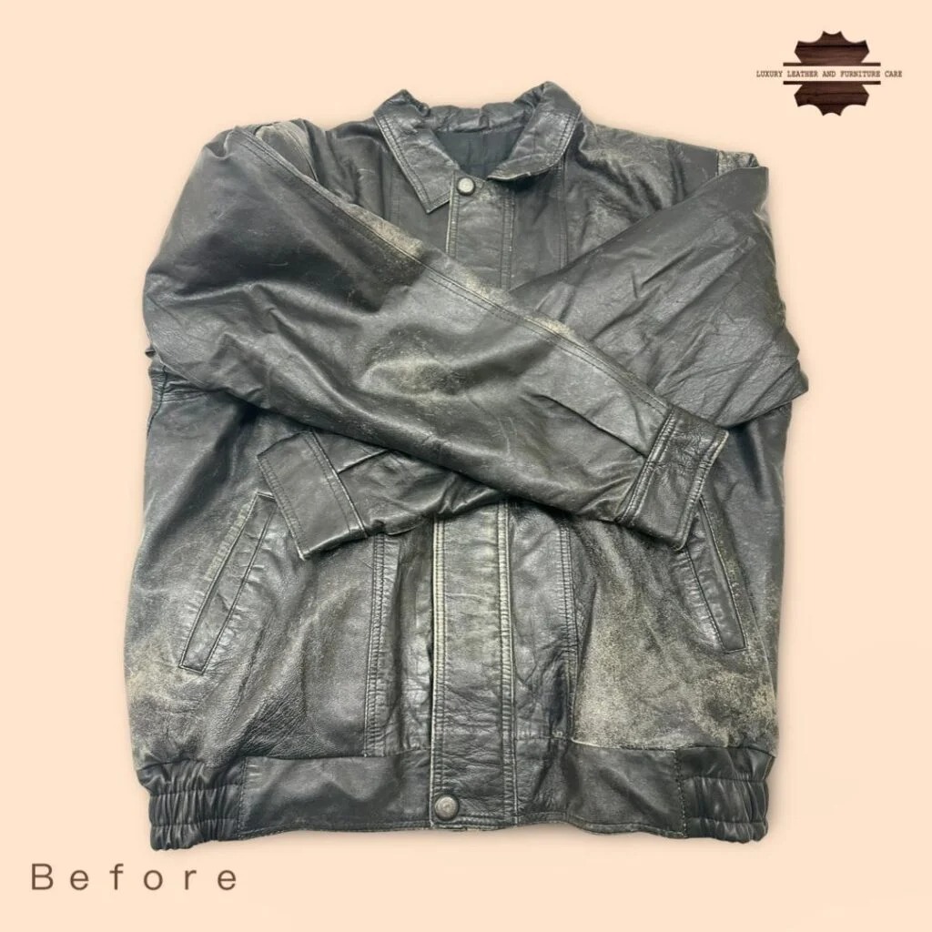Before: Leather Jacket Zipper Repair