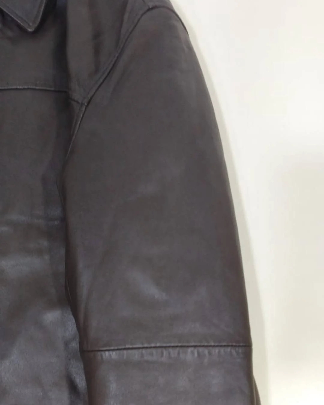 After: Leather Jacket Tear and Stitch Repair