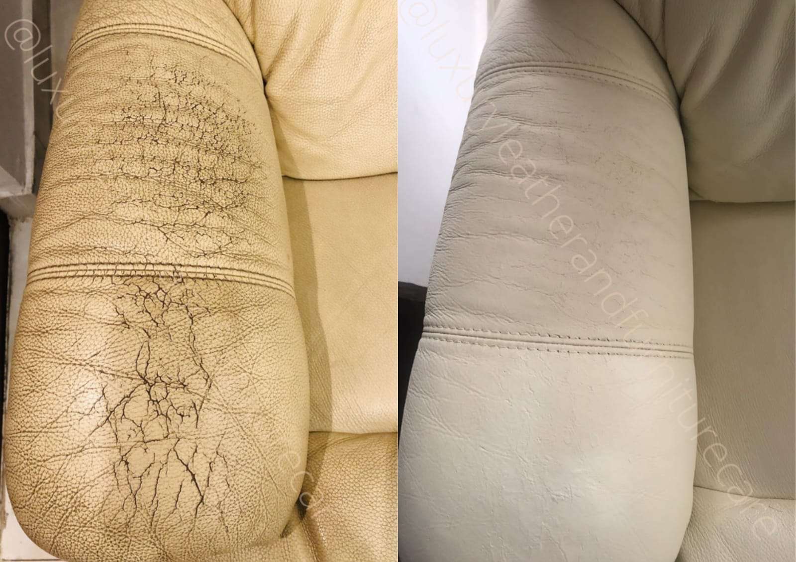 Leather crack repair and recoloring