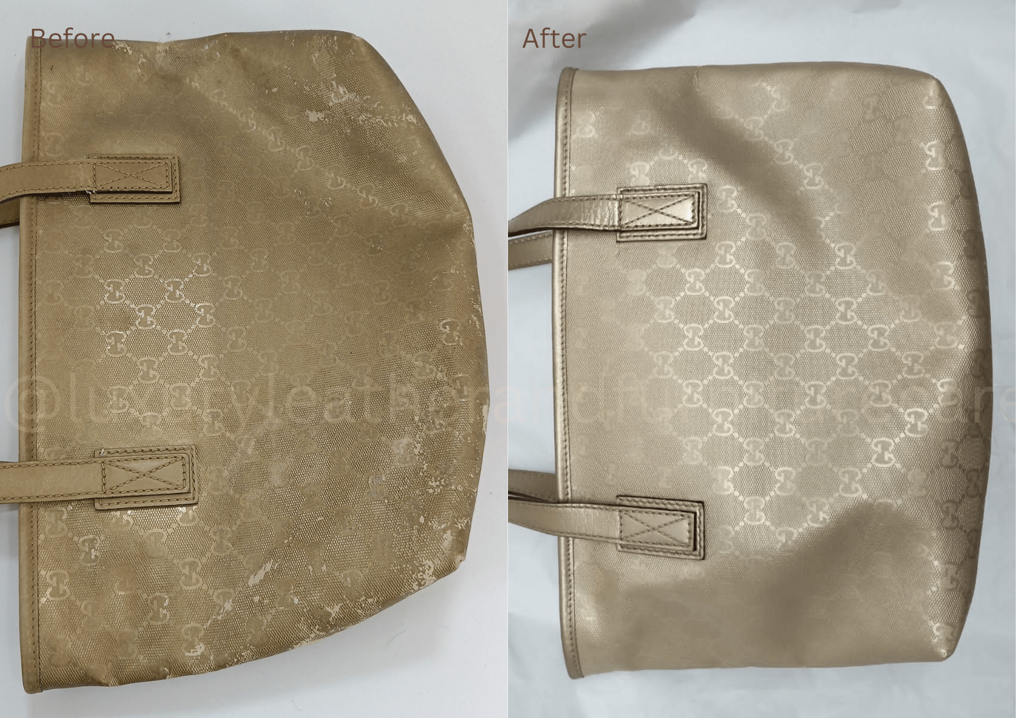 cleaning of canvas leather bag