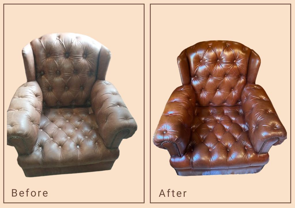 Leather sofa cleaning service