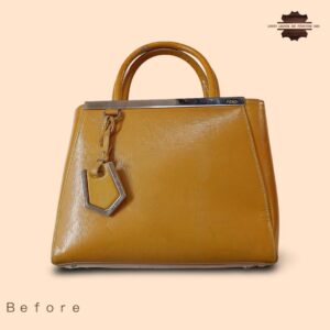 patent leather bag color change