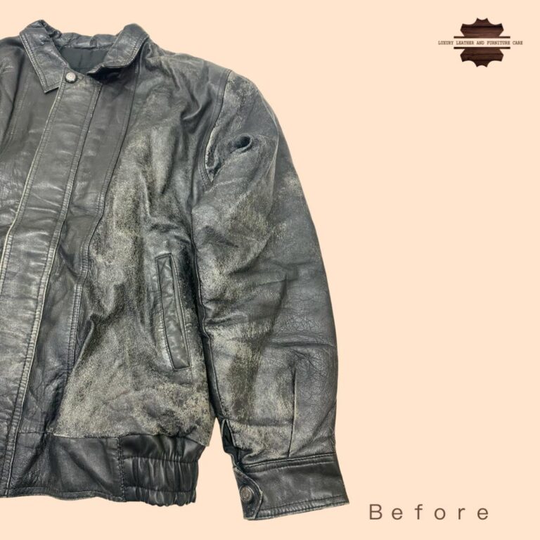 Before: Leather Jacket Zipper Repair