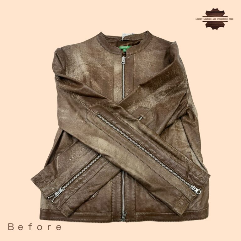 Before: Leather Jacket Color Restoration