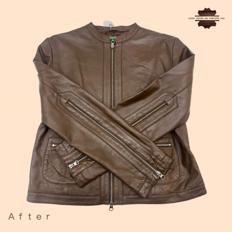 After: Leather Jacket Color Restoration