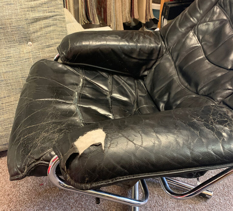 Before: Leather Sofa Dry Cleaning