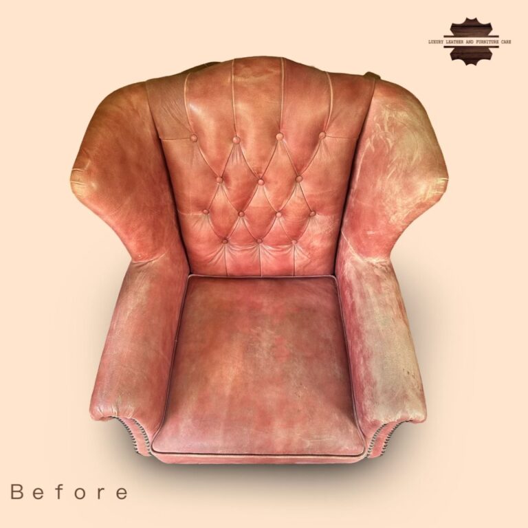 Before: Leather Sofa Cleaning and Color Restoration