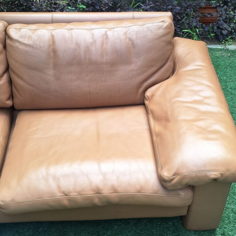After: Leather Sofa Cleaning & Color Restoration