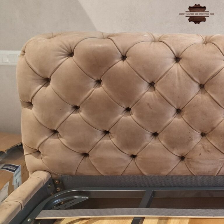 Before: Nubuck Leather Stain Removal and Restoration