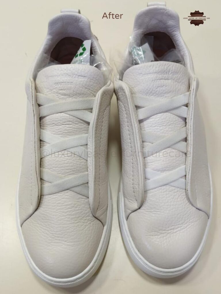 After: Deep Shoe Cleaning & Sanitization