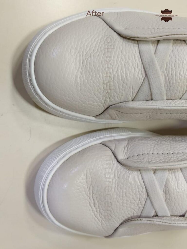 After: Deep Shoe Cleaning & Sanitization