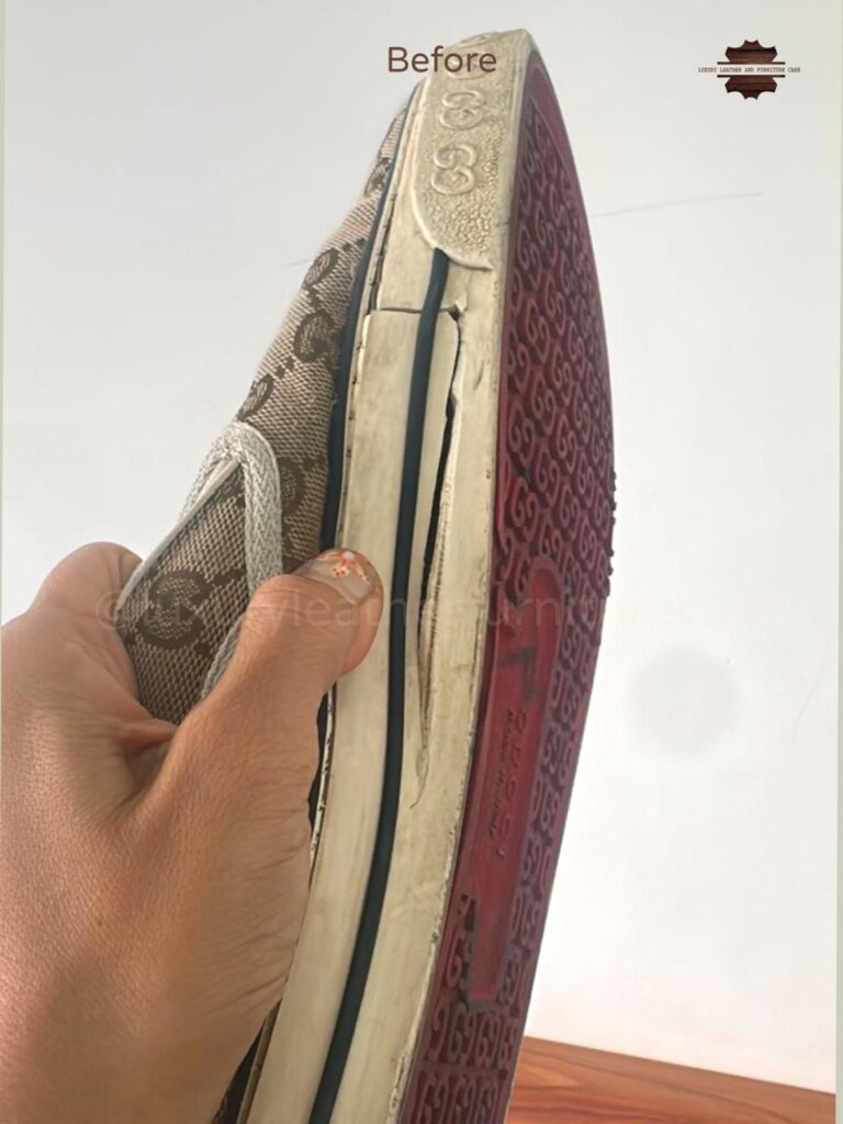 Before: Deep Shoe Cleaning & Sanitization