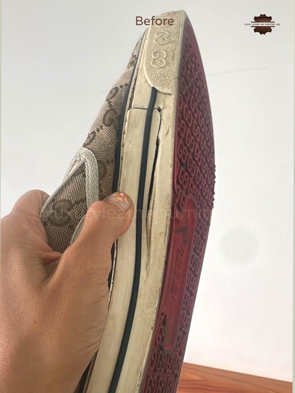 Before: Deep Shoe Cleaning & Sanitization