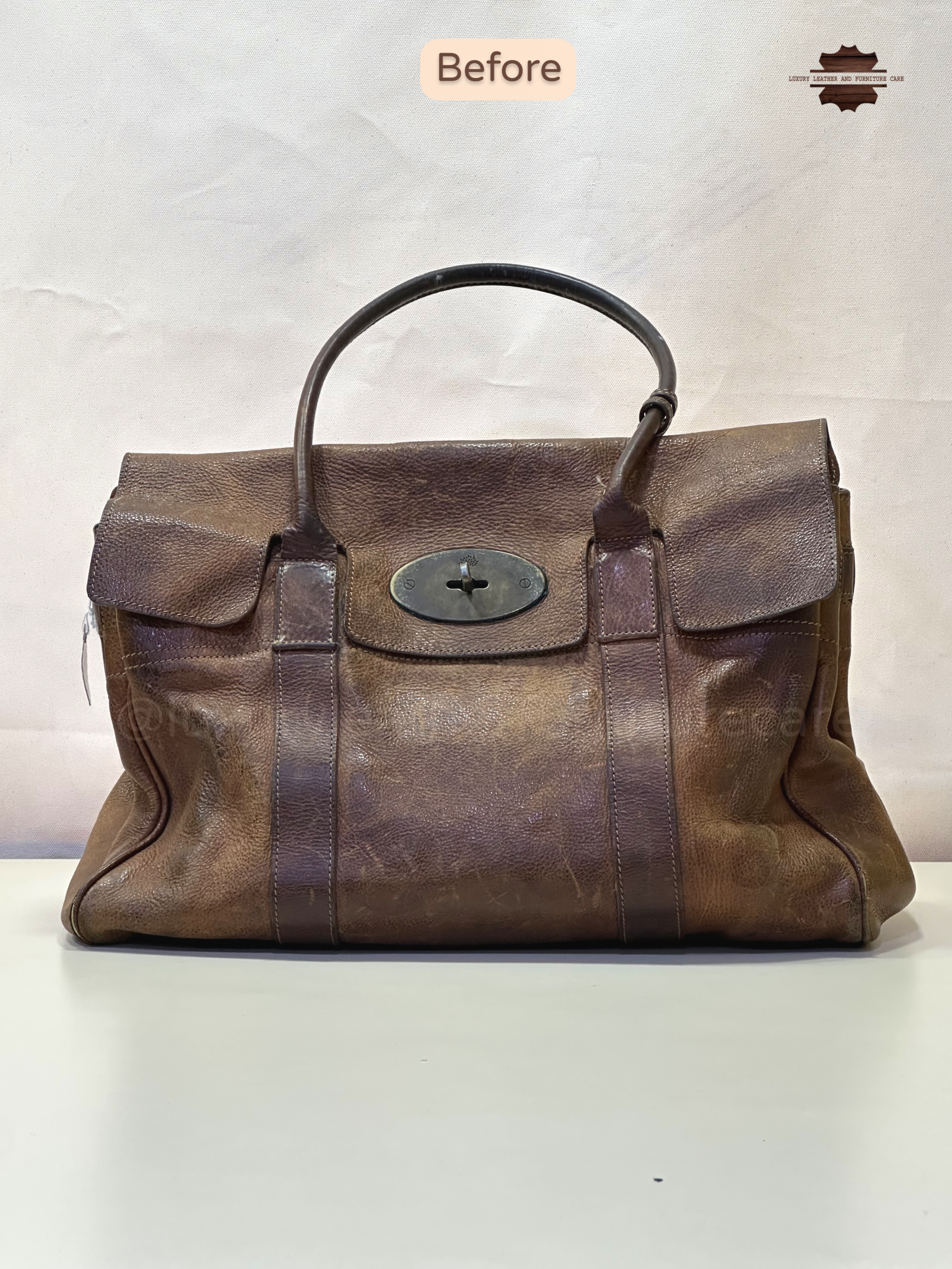 Before: Leather Bag Cleaning