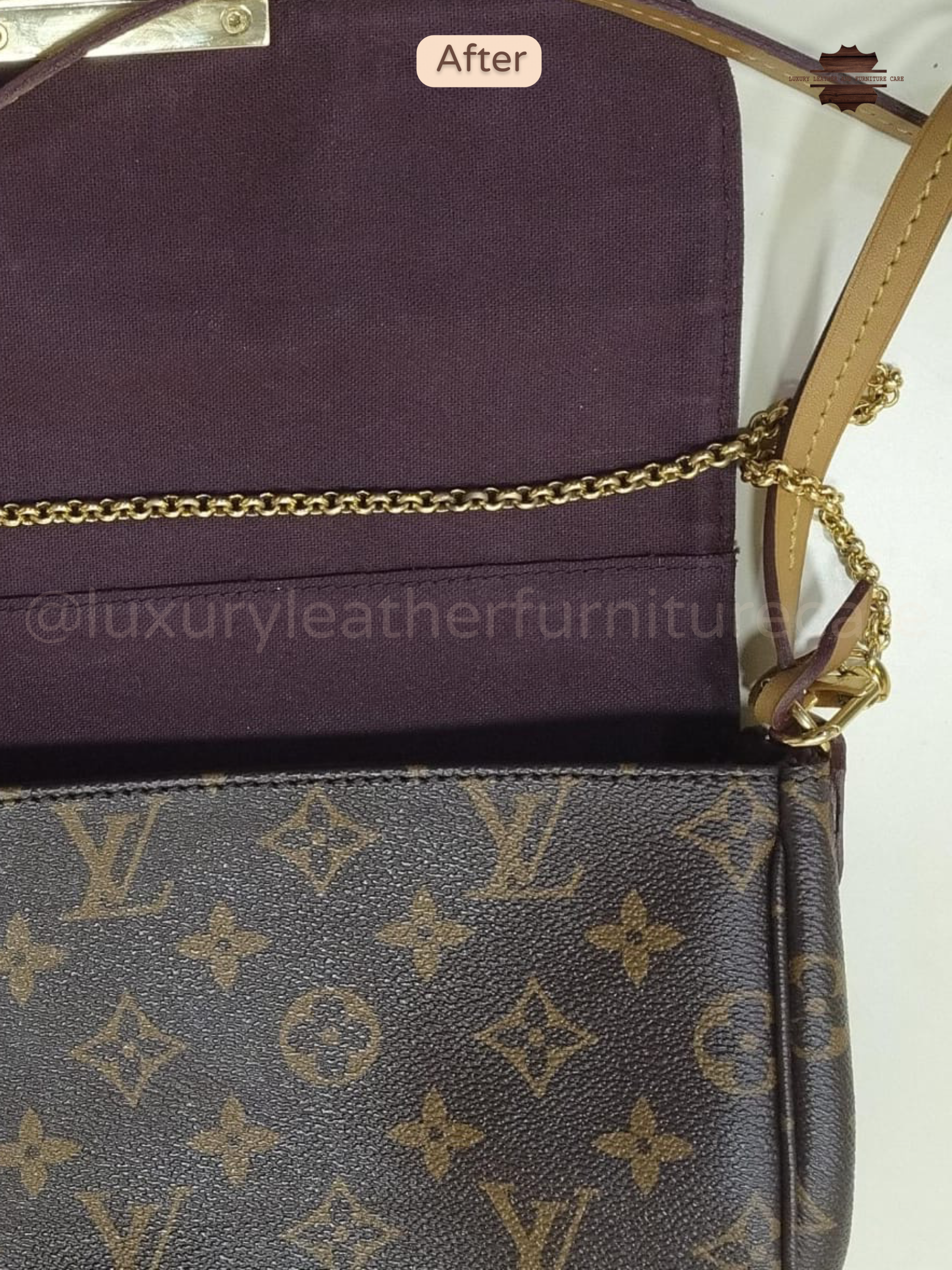 After: Leather Bag Repair