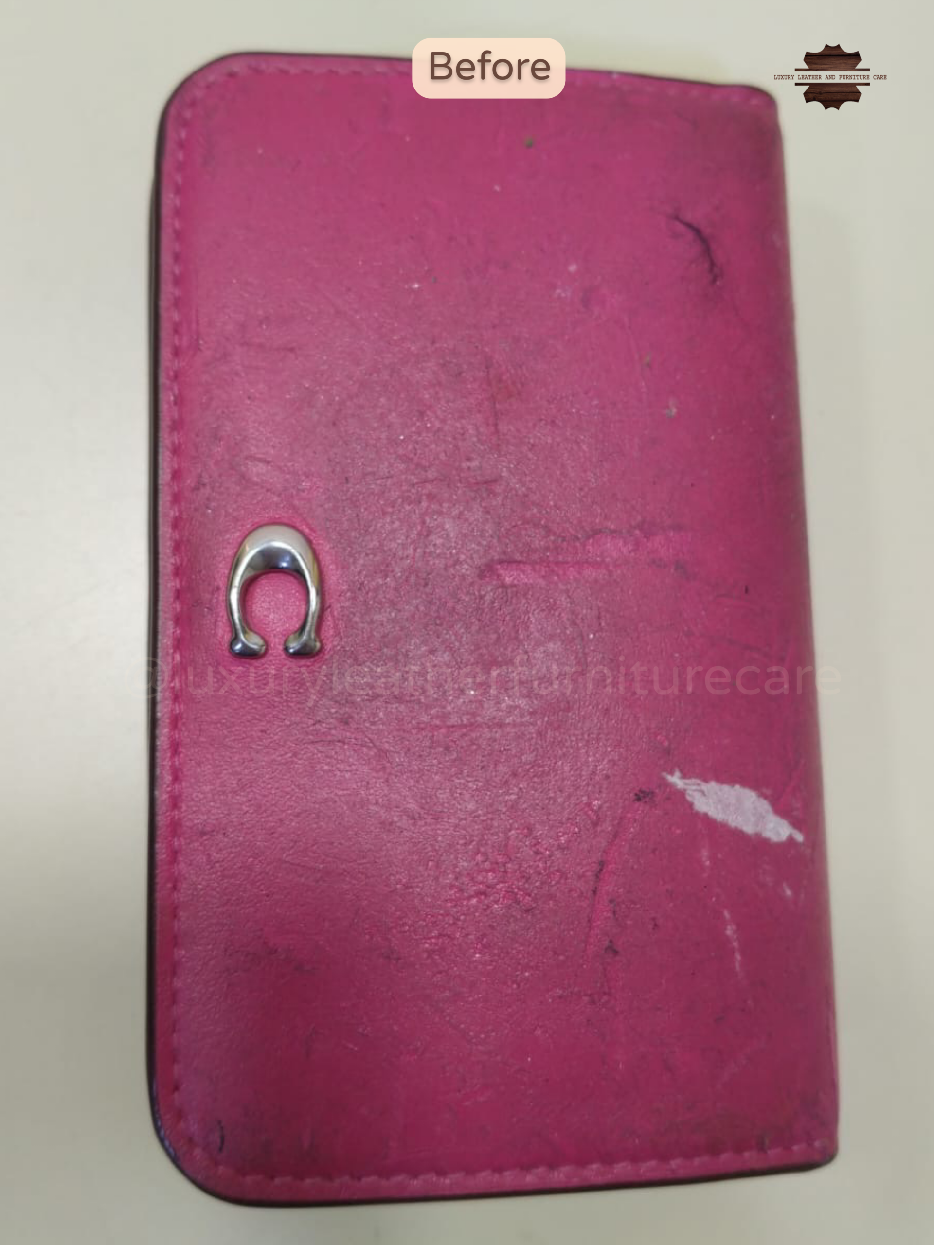 Before: Leather Bag Cleaning