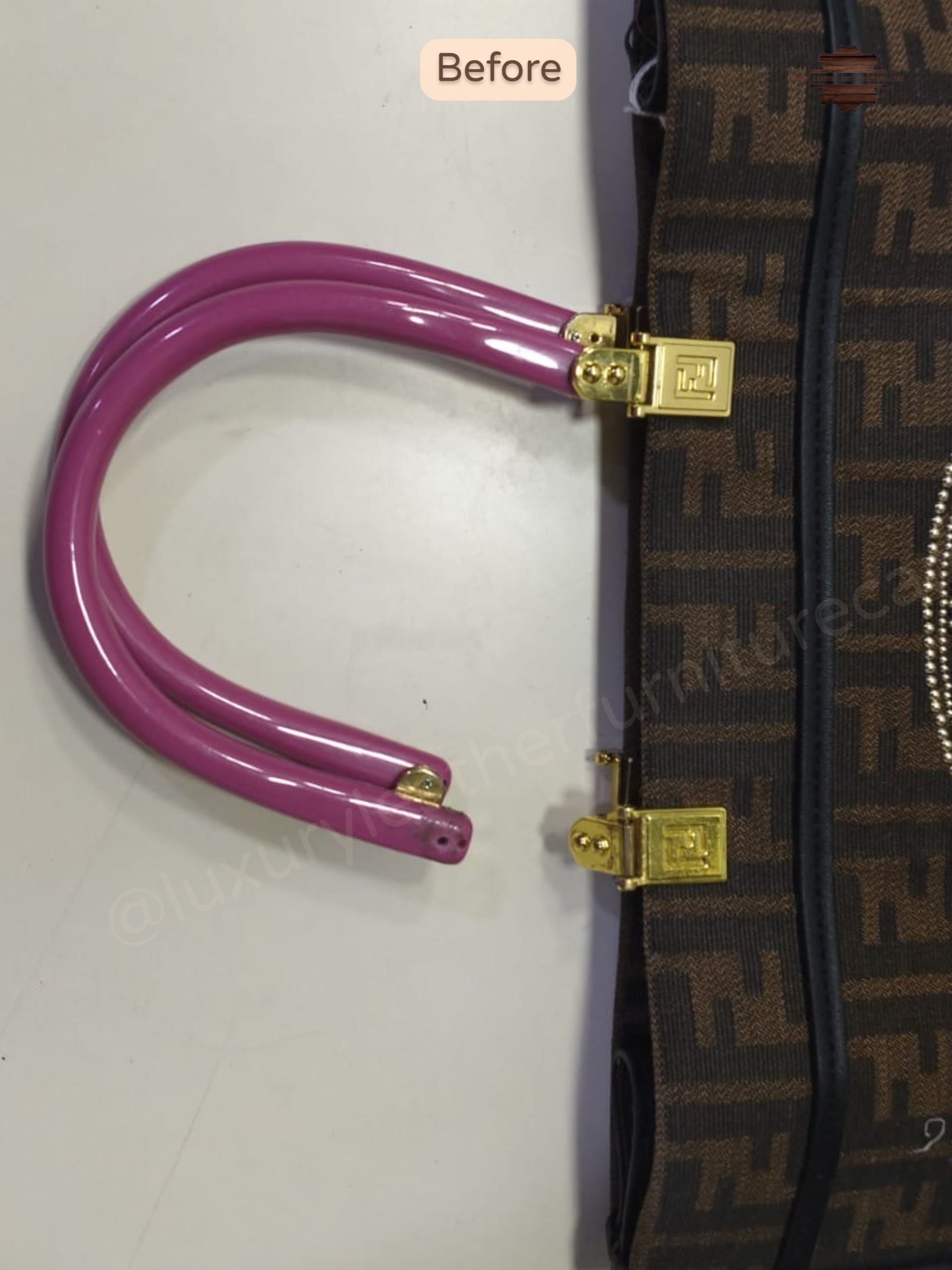 Before: Strap and Handle Repair