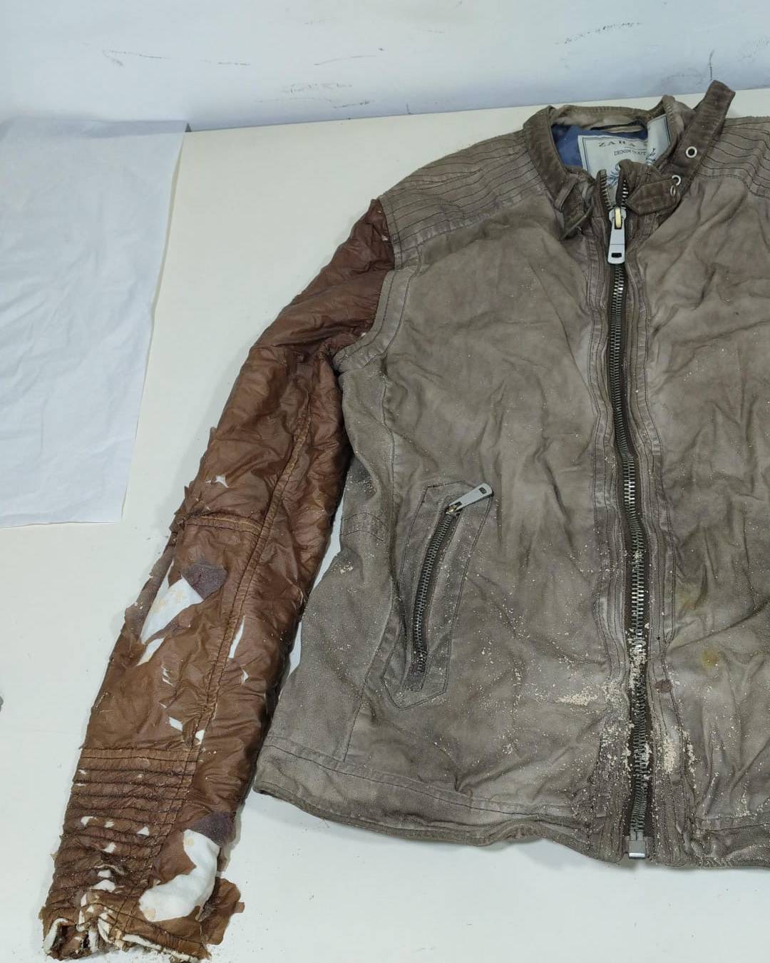 Before: Leather Jacket Alterations