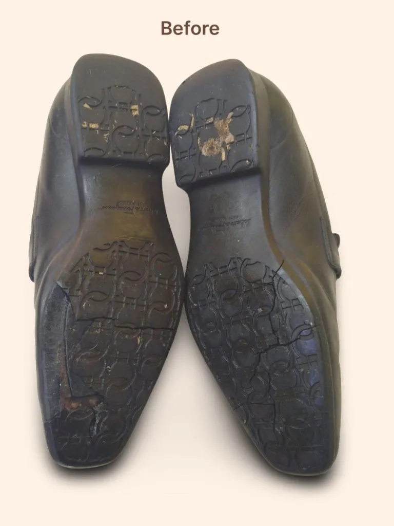 Before – Damaged & Worn Sole
