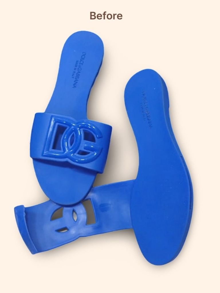 Dolce and Gabbana womens slides before heel repair