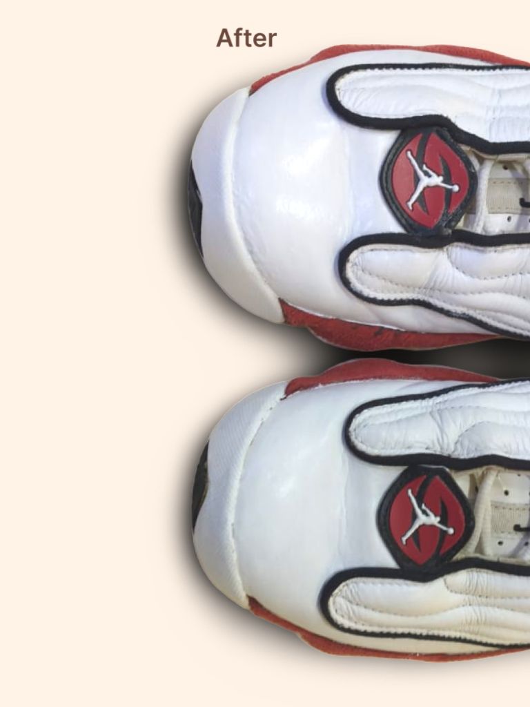 Nike Jordan Pro Strong sneaker toe after cleaning