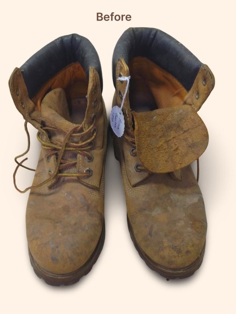 Timberland 6-inch premium boots before color change front view