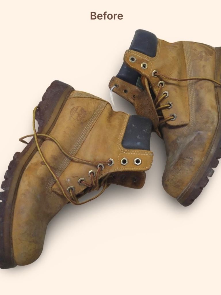 Timberland 6-inch premium boots before color change side view