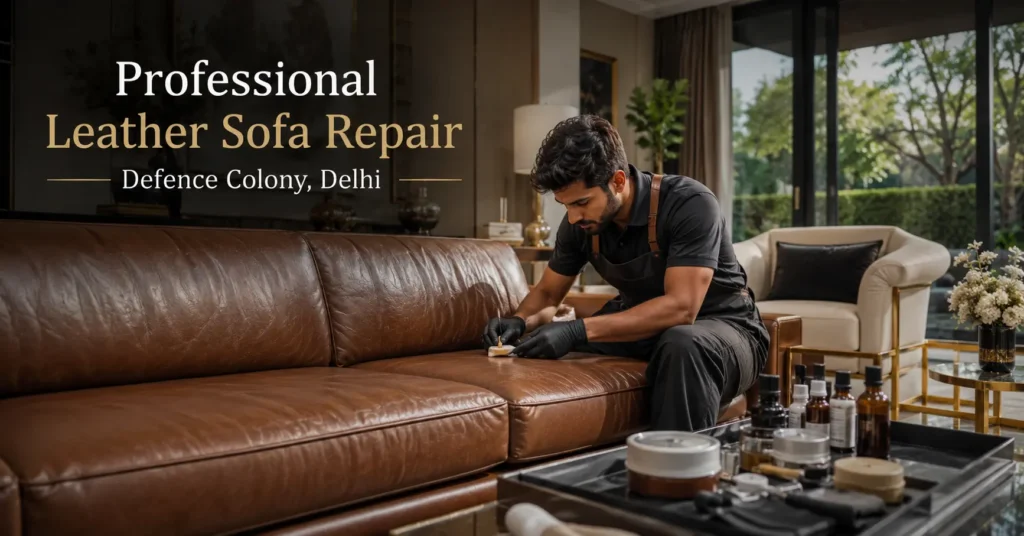 Leather sofa repair service in Defence Colony Delhi