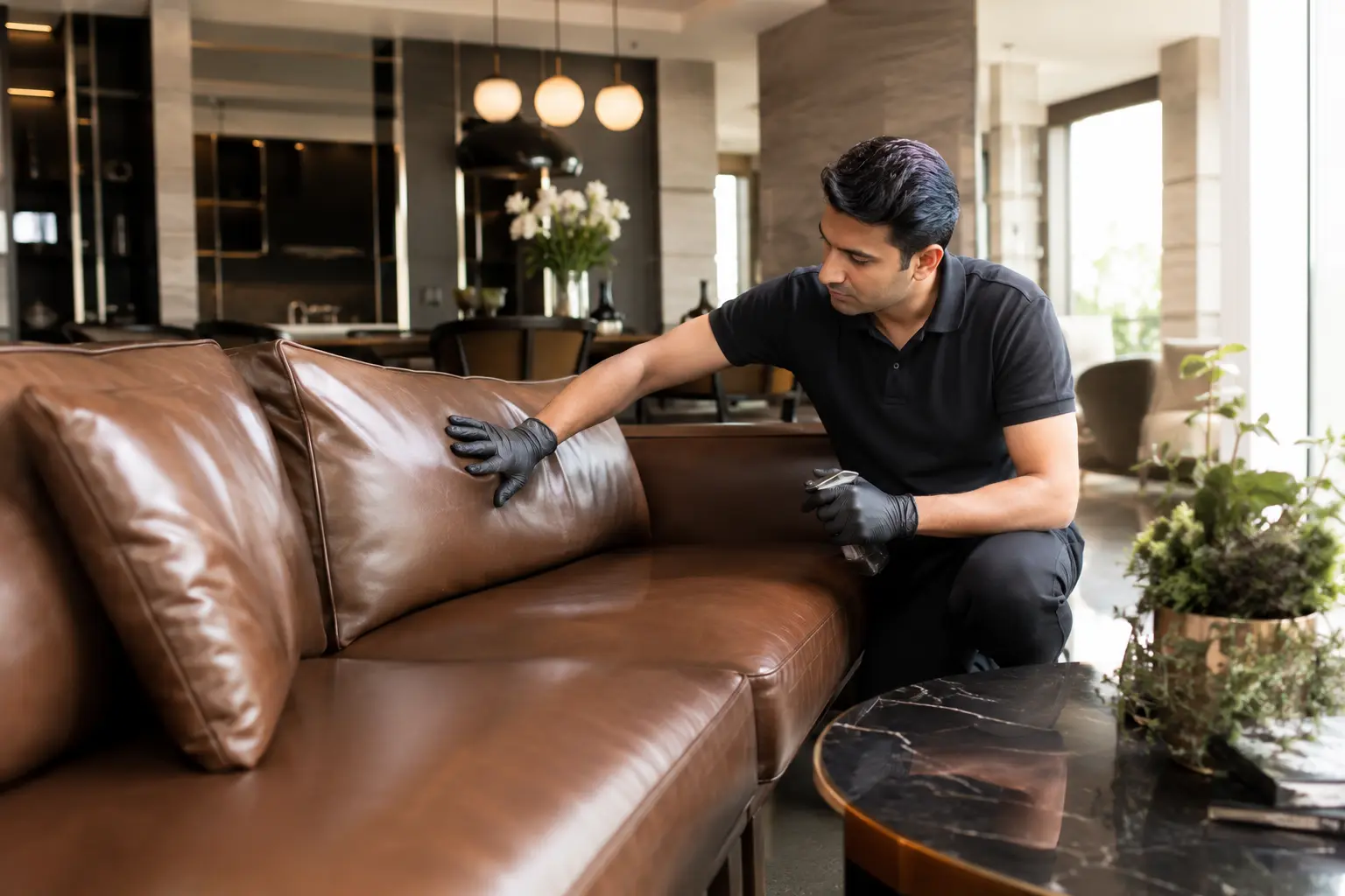 Luxury Leather Sofa Cleaning Service in Vasant Vihar Delhi | Premium Leather Care