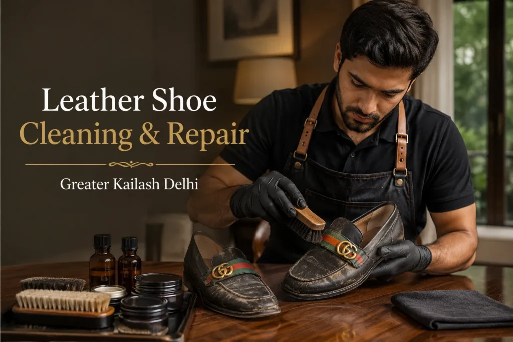 Leather shoe cleaning service in Greater Kailash Delhi